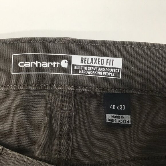 Carhartt Relaxed Fit Work Wear Pants Mens Size 40 x 30 Brown - Picture 3 of 10